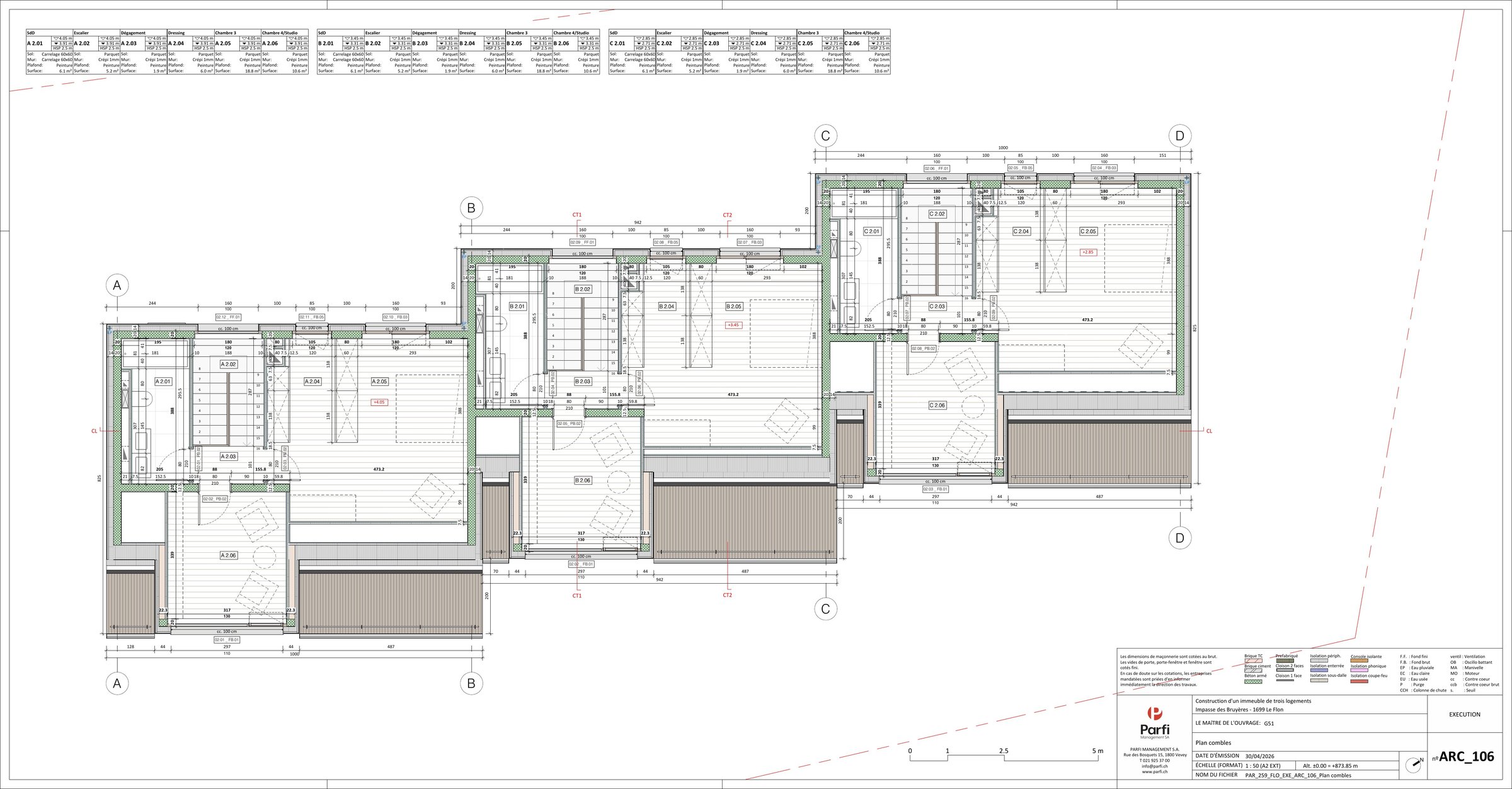 Plan combles ARC_106